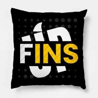 Fins Up | Miami Dolphins Football Team Fans Pillow