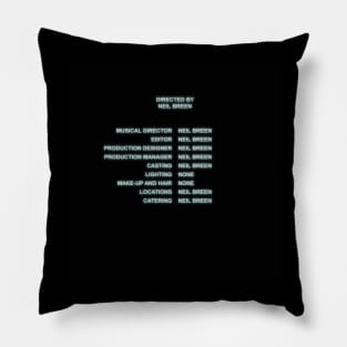 Neil Breen Credits Graphic Throw Pillow Pillow