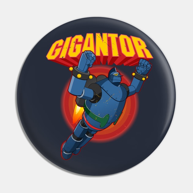 gigantor Pin by small alley co