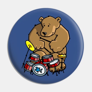 Groovy Drummer Bear Pin