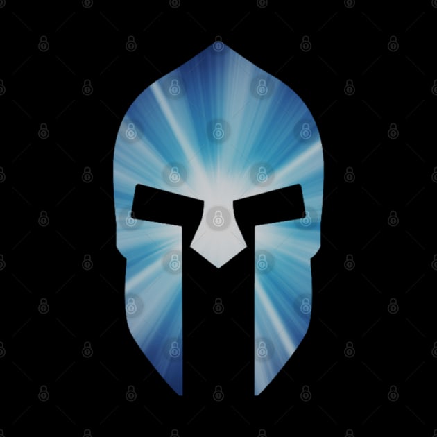 Blue Spartan War Helmet by DesignsbyZazz