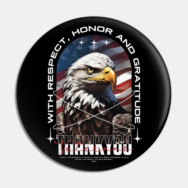 Eagle Memorial Day Pin by UB design