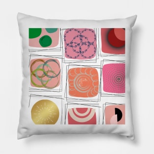Cool  pinky cozy patchwork Pillow