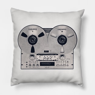 Vintage Aesthetic Reel To Reel Tape Recorder Pillow