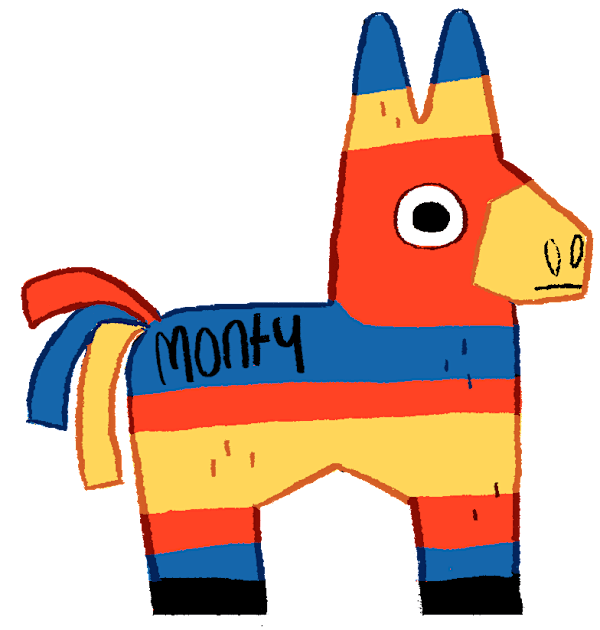 Monty the Pinata Kids T-Shirt by doodledate