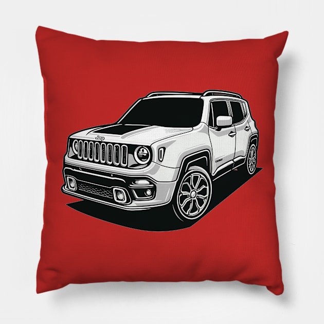 Jeep Renegade Pillow by Vehicles-Art