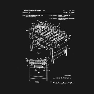 Football Table Patent White T-Shirt