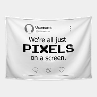 We're all just PIXELS on a screen Tapestry