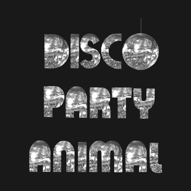 Disco Party Animal 1970s Silver by Art by Deborah Camp