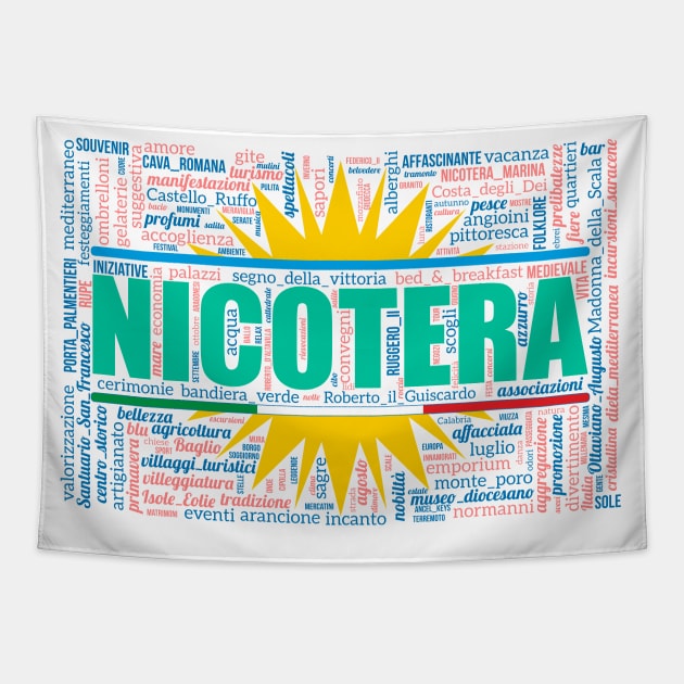 Nicotera Wordart Tapestry by Condormax