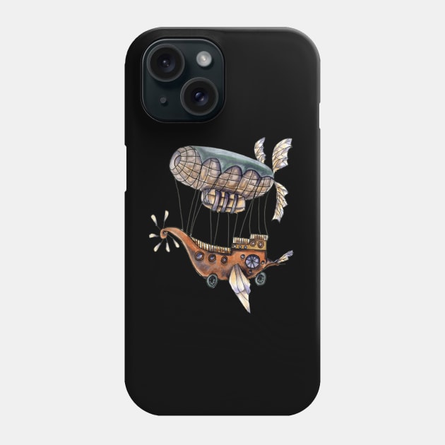 Old school airship Phone Case by Art by Ergate