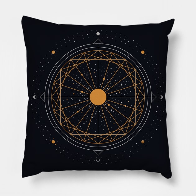 Order Out Of Chaos Pillow by Thepapercrane