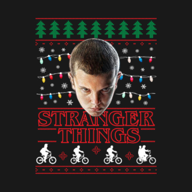 Stranger Things Eleven Christmas Lights Knit Stranger Things T Shirt Teepublic