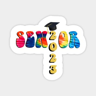 2023 Senior Graduate Tye Dye Graphic Graduation Magnet