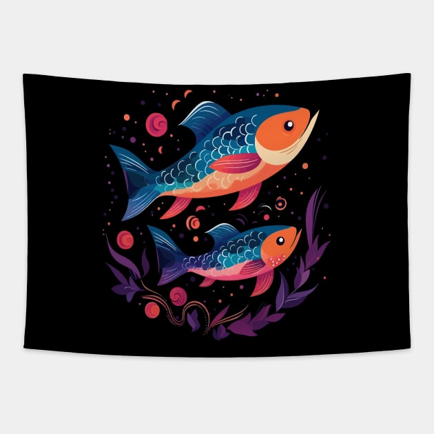 Salmon Mothers Day Tapestry by JH Mart