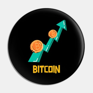 Bitcoin Up Arrow Pin