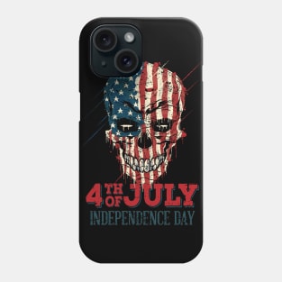 4th of July Independenca Day Skull Phone Case