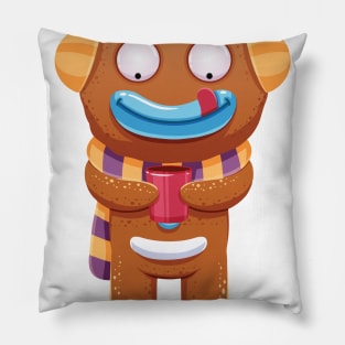 Christmas Sticker, Ginger Man Sticker Pillow