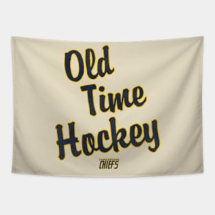 Old Time Hockey --- Steve Hanson Quote Tapestry