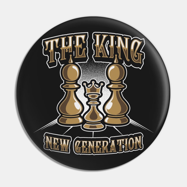 The King New Generation Chess Pin by JakeRhodes