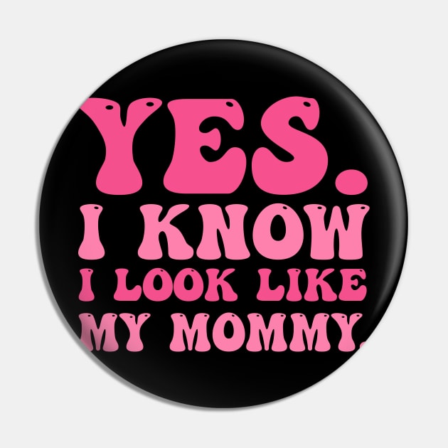 Yes I Know I Look Like My Mommy Breast Cancer Awareness Pin by cyberpunk art