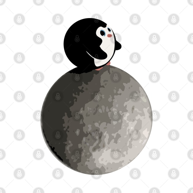 Penguin on the Moon by Kelliboo