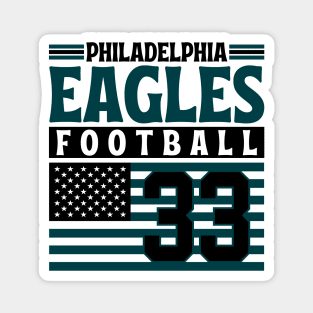 Philadelphia Eagles 1933 American Flag Football Magnet