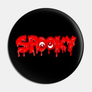 Spooky Grime Melted bloody typography Pin