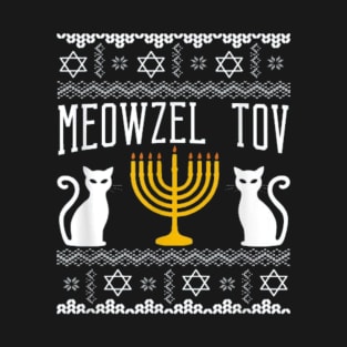 Meowzel Tov Chanukah Jewish Cat Owner Hanukkah T-Shirt