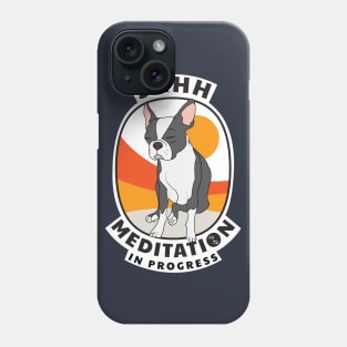 Meditating Boston Terrier Phone Case