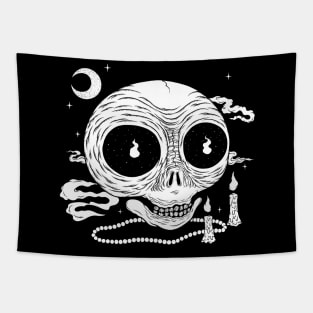 Ritual Skull b/w Tapestry