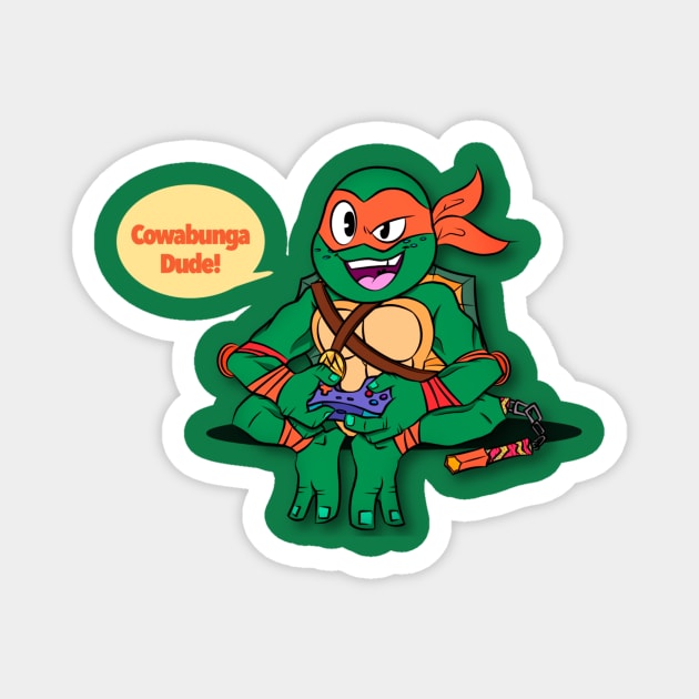 Cowabunga Dude’s!🐢🍕🛹🕹 Magnet by Funnyboijulius