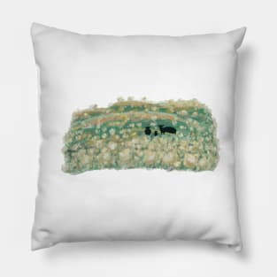 Fairy tale forest. flowers and herbs on a green background. Art Print Pillow