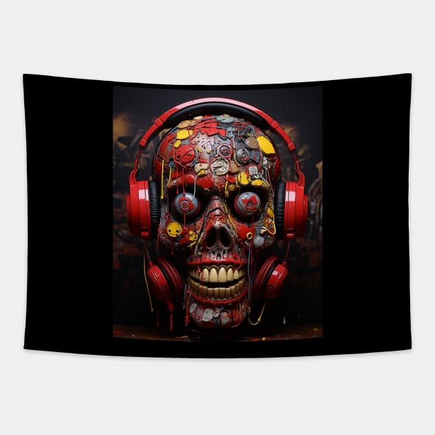 Graffiti Artist Skull Tag Urban Street Art Rap Tapestry by Spit in my face PODCAST