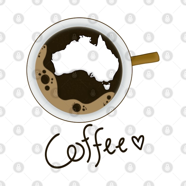 Coffee love Australia Digital Drawing by thenewkidprints