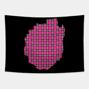 Hot Pink Plaid Adirondack Park Tapestry