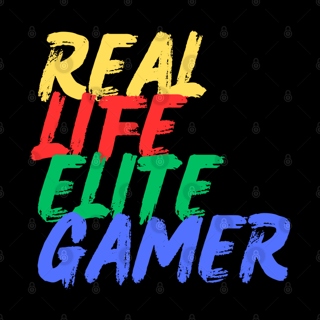 Real Life Elite Gamer (Mood Colors) by Mood Threads