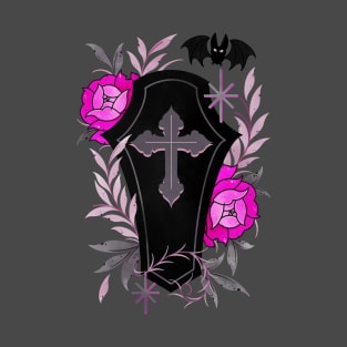 Floral coffin lovely death T-Shirt