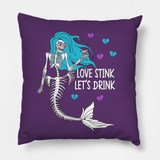 Love stink lets drink single AF love life funny Pillow