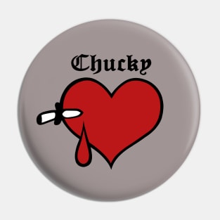 Bride of chucky tattoo heart Pin