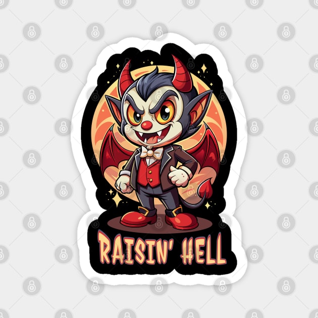 Raisin' hell Magnet by onemoremask