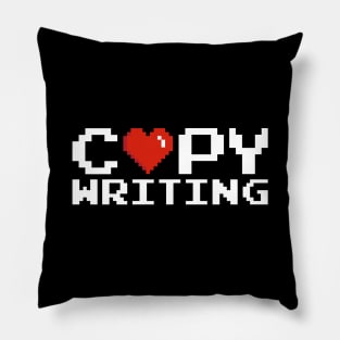 Copywriting Pixel (B&W) Pillow