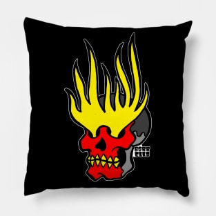 Flaming Eye Skull Pillow