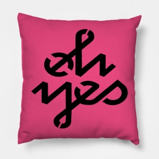 Oh Yes Awesome Motivational Saying Retro Quote Pillow