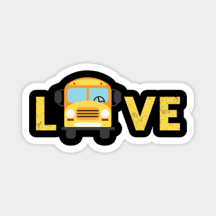 I love school buses, school bus lovers Magnet