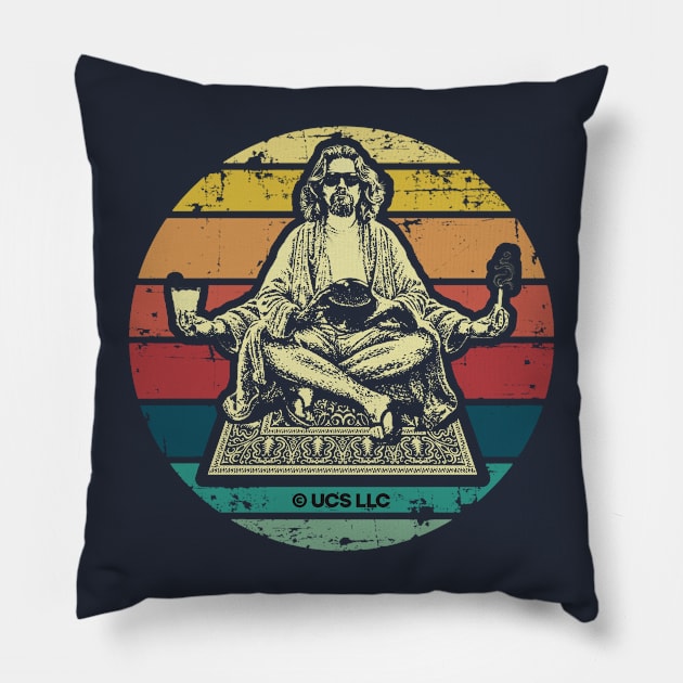 The Big Lebowski El Duderino retro ball design. Birthday party gifts. Officially licensed merch. Pillow by SerenityByAlex