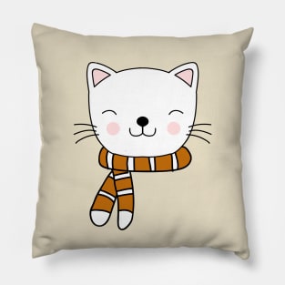 Cute and Funny Autumn Cat Pillow