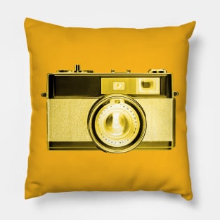 Gold/Yellow - Vintage 1960s Rangefinder Camera Pillow