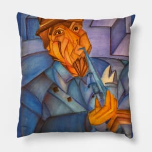 Bluesman Cubed Pillow