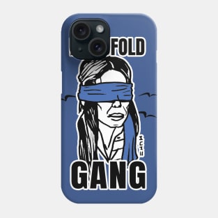 "Blindfold Gang" Funny Blindfold Meme Art with Bird Silhouette Phone Case